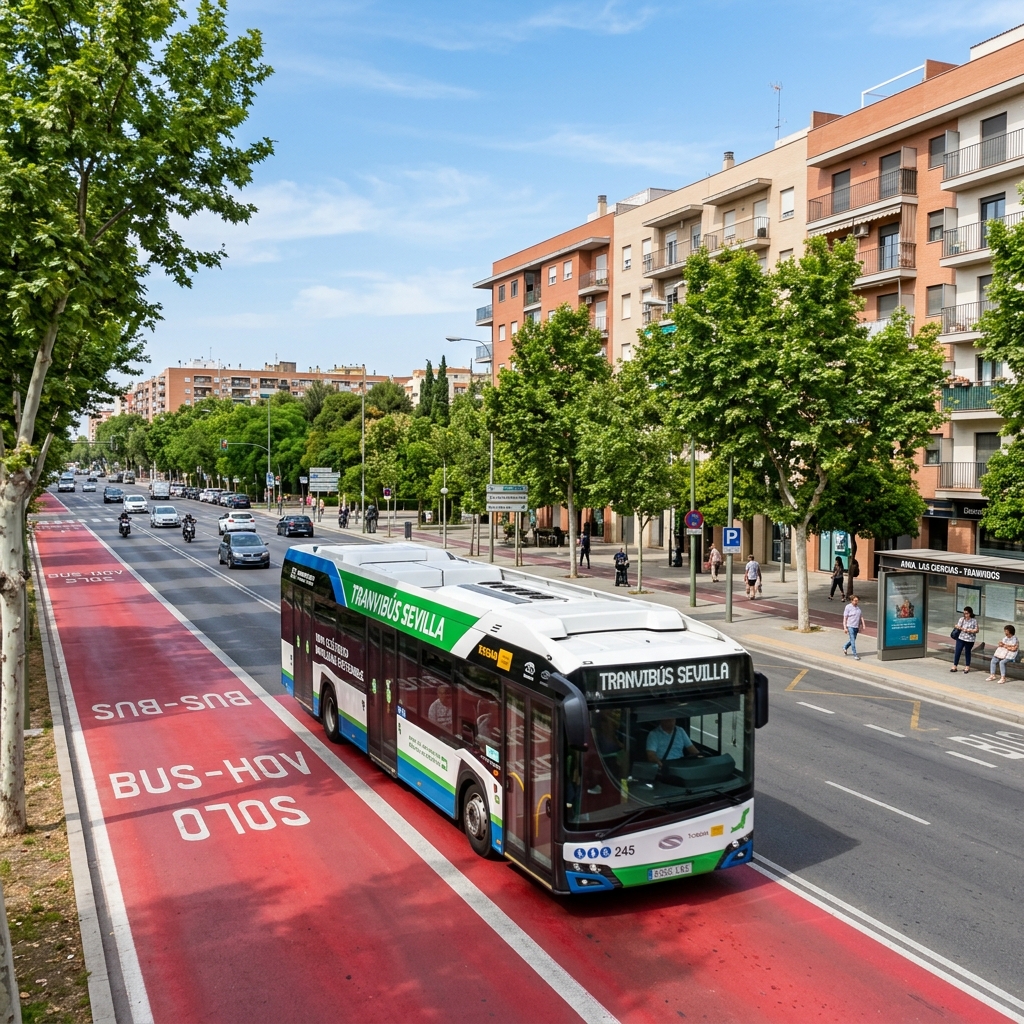 Plano de transportes sostenibles en Sevilla Este